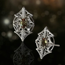 Load image into Gallery viewer, Galaxy Ring with Bicolor Andalusite and Cubic Zerconia