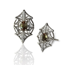 Load image into Gallery viewer, Galaxy Ring with Bicolor Andalusite and Cubic Zerconia