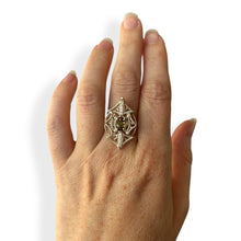 Load image into Gallery viewer, Galaxy Ring with Bicolor Andalusite and Cubic Zerconia