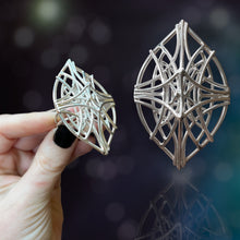 Load image into Gallery viewer, The Leaf Statement Ring in Argentium Silver