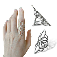 Load image into Gallery viewer, Wire Lace Argentium Silver Ring 05