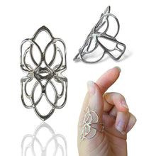 Load image into Gallery viewer, Wire Lace Argentium Silver Ring 04