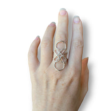 Load image into Gallery viewer, Wire Lace Argentium Silver Ring 02