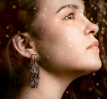 Load image into Gallery viewer, Statement Double Dangling Openwork Earrings