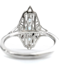 Load image into Gallery viewer, VEGA Three Stone Aquamarine Ring in Argentium Silver