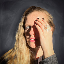 Load image into Gallery viewer, Compass Argentium Silver Statement Ring