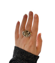 Load image into Gallery viewer, Raw Surface Pyrite Statement Ring