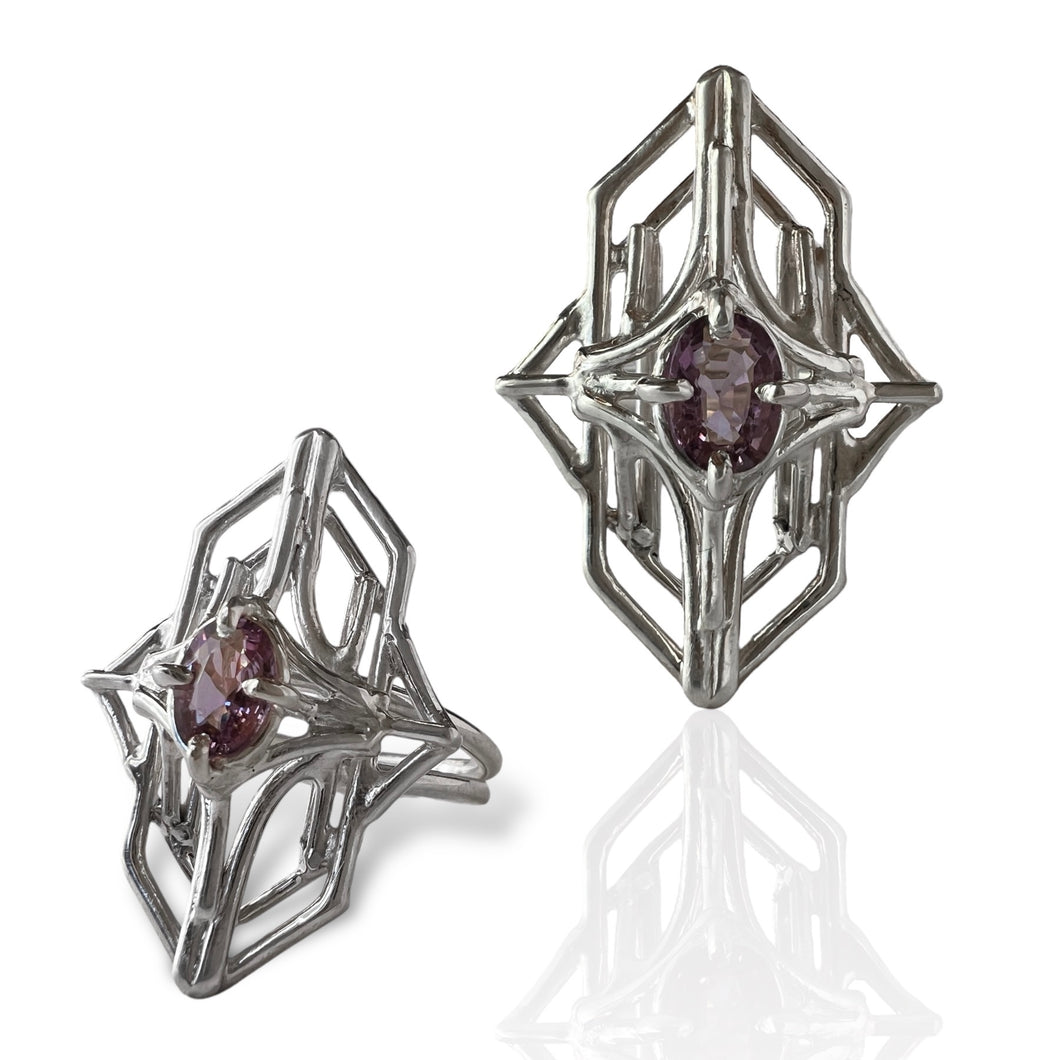 Purple Tourmaline Supernova Ring