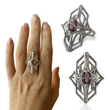 Load image into Gallery viewer, Purple Tourmaline Supernova Ring
