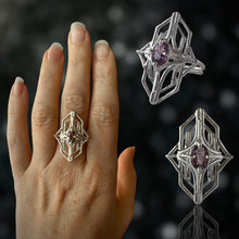 Load image into Gallery viewer, Purple Tourmaline Supernova Ring
