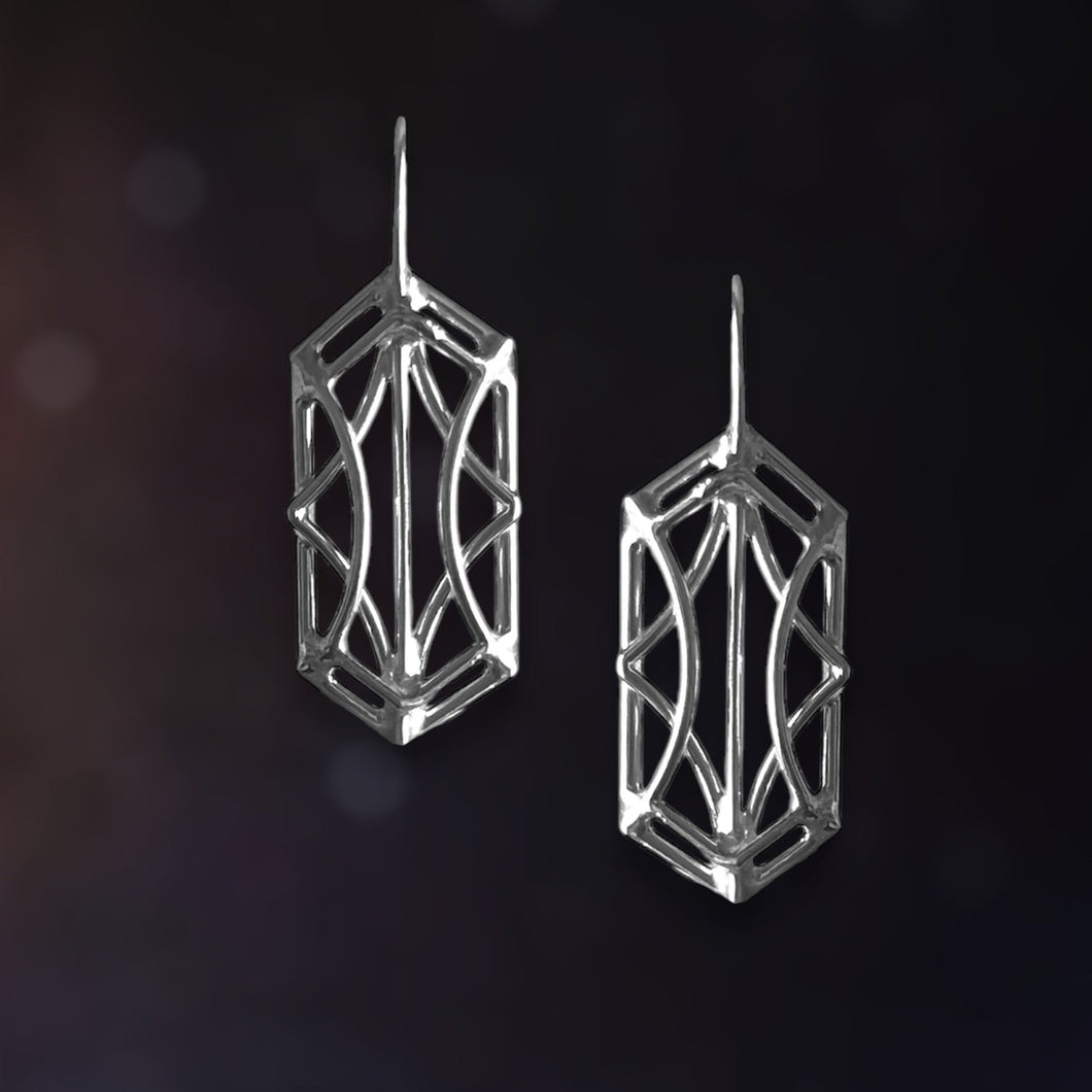 Deco Hexagon Medium Earrings