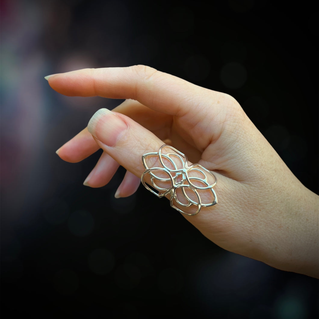 Wire Lace Argentium Silver Ring 04