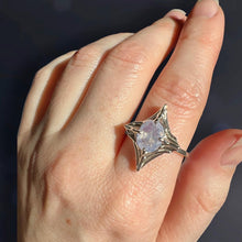 Load image into Gallery viewer, Lavender Quartz Starlight Ring in Argentium Silver

