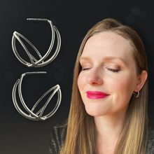 Load image into Gallery viewer, Small Circle Hoop Earrings, Argentium Silver
