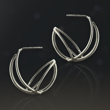 Load image into Gallery viewer, Small Circle Hoop Earrings, Argentium Silver
