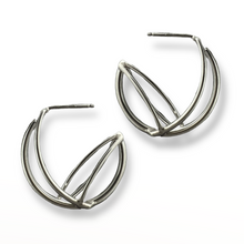 Load image into Gallery viewer, Small Circle Hoop Earrings, Argentium Silver
