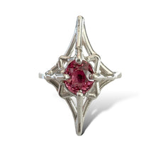 Load image into Gallery viewer, Pink Tourmaline Starlight Ring in Argentium Silver
