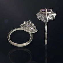 Load image into Gallery viewer, Amethyst Starlight Ring in Argentium Silver
