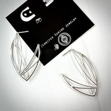 Load image into Gallery viewer, Cats Eye Hoop Earrings - Polished Finish
