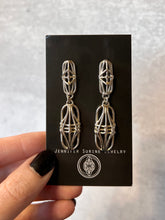 Load image into Gallery viewer, Scarab Double Dangling Earrings
