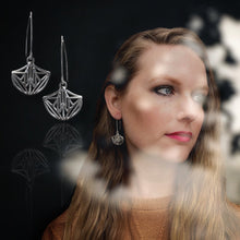 Load image into Gallery viewer, Moonboat Dangle Earrings
